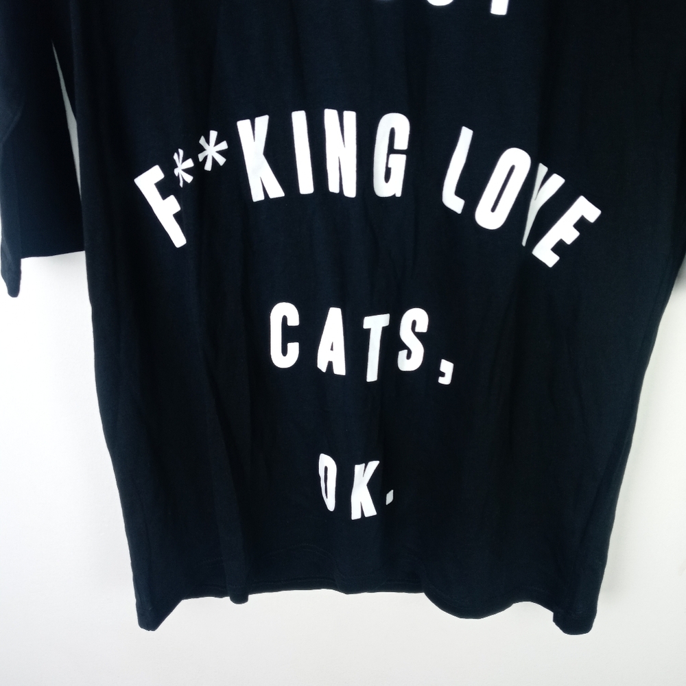 Killstar Cats Ladies Raglan T-Shirt Size S - Picture 3 of 14